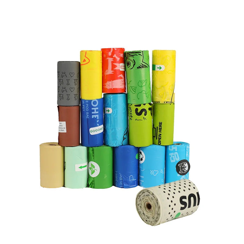 OEM  ODM Pet Poop Bag Eco Corn Starch Poop Bag Dog Poop Bags Biodegradable for Dogs