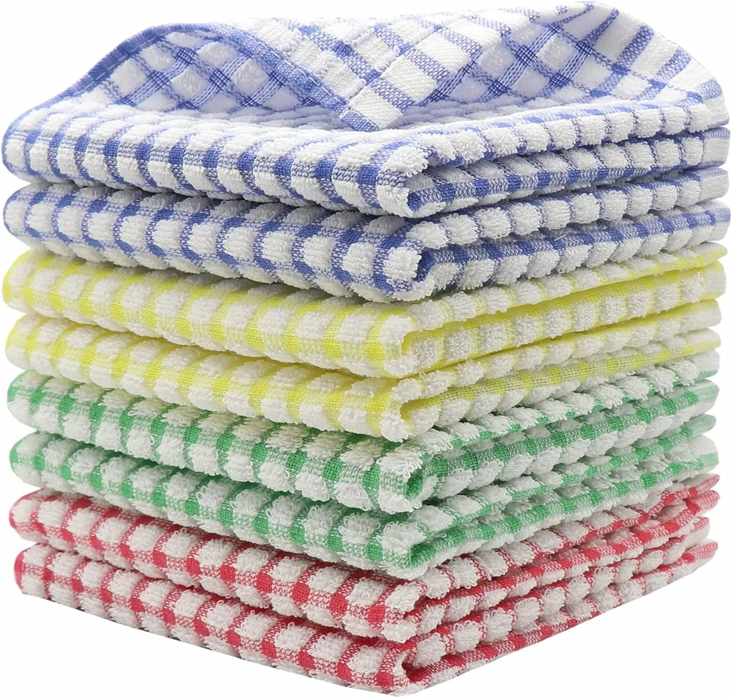Wholesale 12*12 Inch Super Absorbent Kitchen Tea Towels Dish Rags 100% Cotton Terry Dish Cloths
