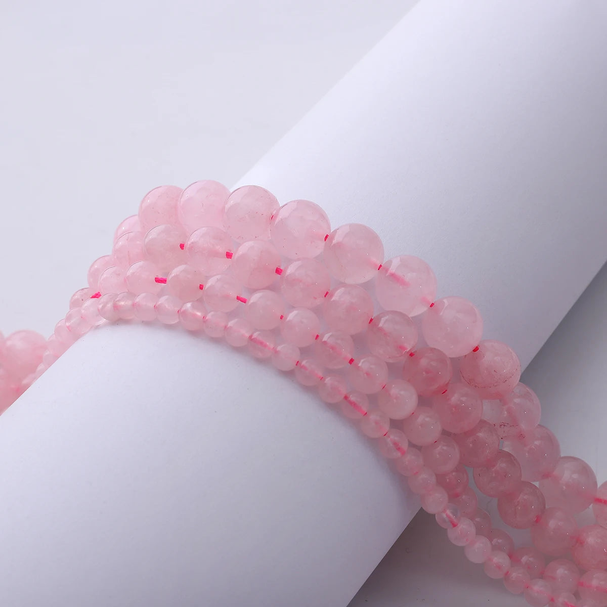 Wholesale Loose Rose Quartz Beads Jewelry Making Material Round Luxury Beads 4-14mm
