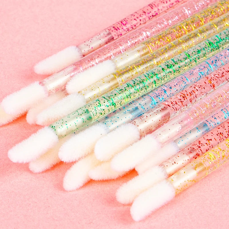 Disposable 50pcs Lip Eyelash Applicator Wands Lip Brush Gloss Lipstick Eyelash Tool Lip Brush