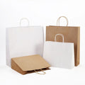 High Quality Biodegradable Kraft Brown Paper Bag Handle Custom Logo 120gsm Thickness Low MOQ for Gift Candle Craft Packaging