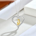 Customized Dainty Trendy Fashion Heart Shape Jewelry Gifts Rhodium Plated Women'S 925 Sterling Silver Kids Mom Pendant Jewelry