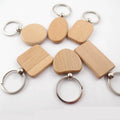 Custom DIY Gifts Handmade Keychain Wooden Key Tag with Split Ring Key Chain Laser Engraving Blanks CN;GUA Zinc Alloy Free Wooden