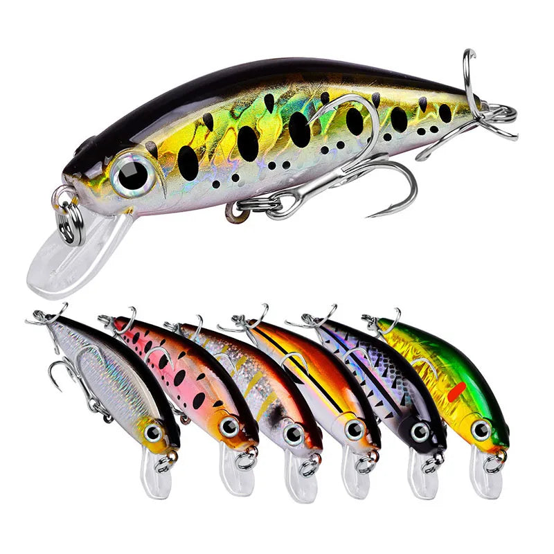Saltwater 4.5cm 3g Mini CrankBait Artificial Minnow Trout Swimbait Slow Sinking Hard Plastic Wobbler Fishing Lures