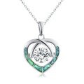 2024 New Style Women Necklace Moving Stone Round Tanzanite Love Heart Irregular Green Opal Pendant 925 Silver Necklaces Jewelry