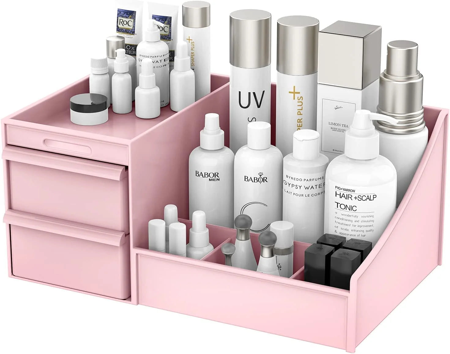 Large Desk 3 Layers Organizer Drawers Bin Skincare Makeup Plastic Cosmetics Storage Box
