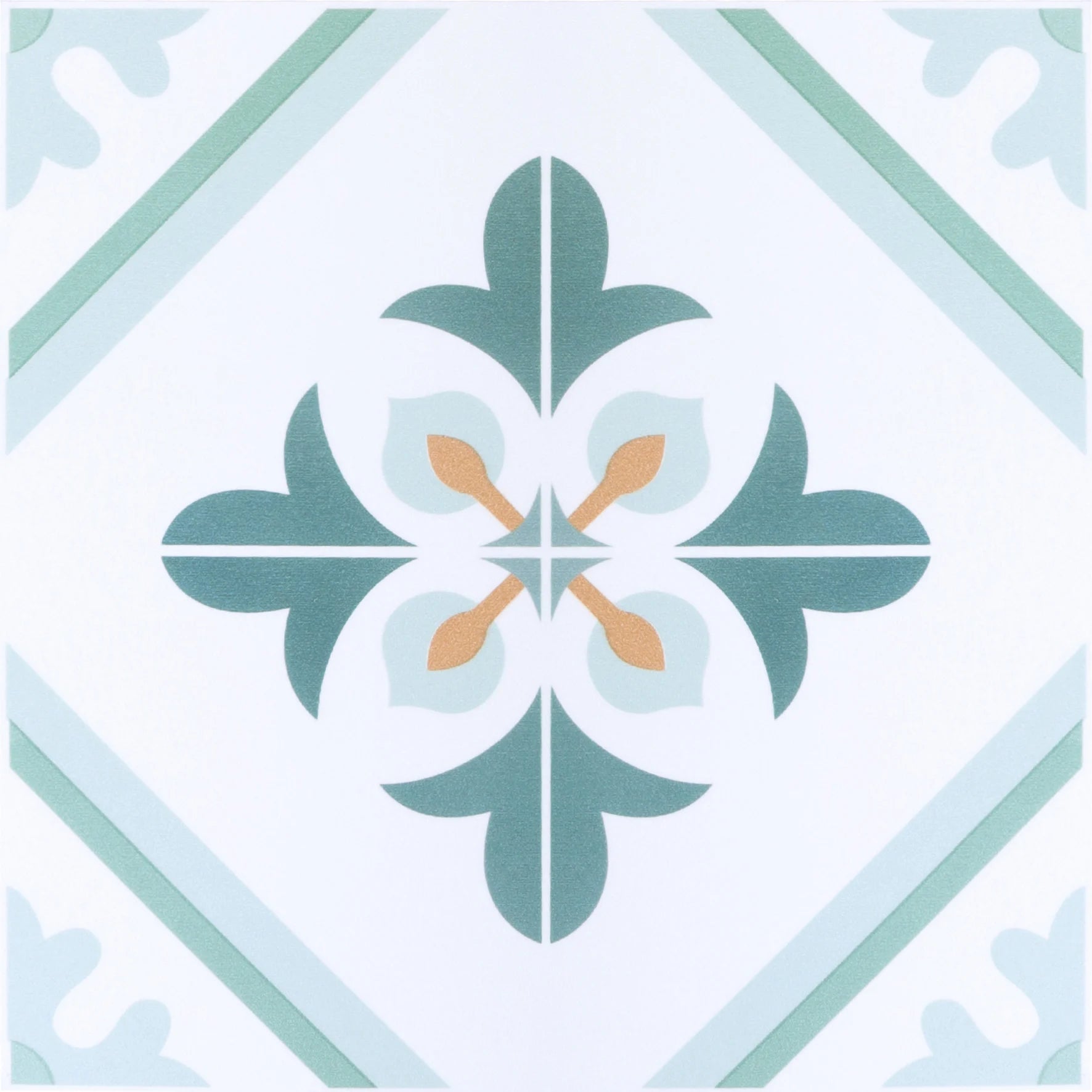Jinyi Printed Ceramic Look DIY Easy Apply Removable Waterproof PVC Vinyl Glue Down Self Adhesive Peel and Stick Tile Flooring