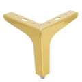 Rose Gold Chrome Finish Heavy Duty Iron Triangular Furniture Legs for Sofa Table Hospital Use