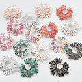Fashion Bohemian Colorful Beaded Alloy Sunflower Charm Earrings