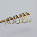 SP Wholesale 6/8/10/12MM Sterling Trendy 925 Plain Silver Hoop Earring for Women
