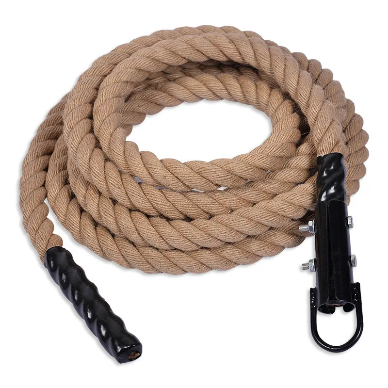 Power Training Gym's Manila Battle Rope Climbing Rope with Customizable Color Weight Logo Options for Intense Workouts