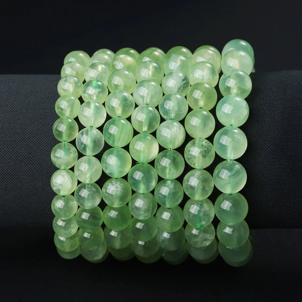 Wholesale A++ Natural Prehnite Beads 8 9 10mm Bracelet Loose Gem Stone Beads for Jewelry Making DIY Accessories Surprise Gift