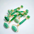 2026 100% natural facial jade green aventurine stone double jade roller