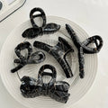 2025 Women's Shark Clip Hair Accessory Bow-Shaped Large Plastic Clip for Girls Versatile and Stylish Curly Hair Holder