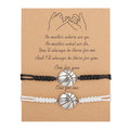2Pcs Soccer Ball Basketball Bracelets Sport Tennis Rugby Charm Bracelet Adjustable Braided Rope Couple Bracelet for Teens