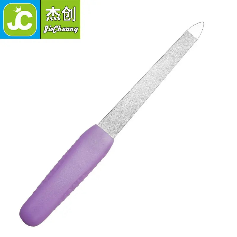 High Quality Crystal Nail File Tools Colored Nail File with Plastic Handle