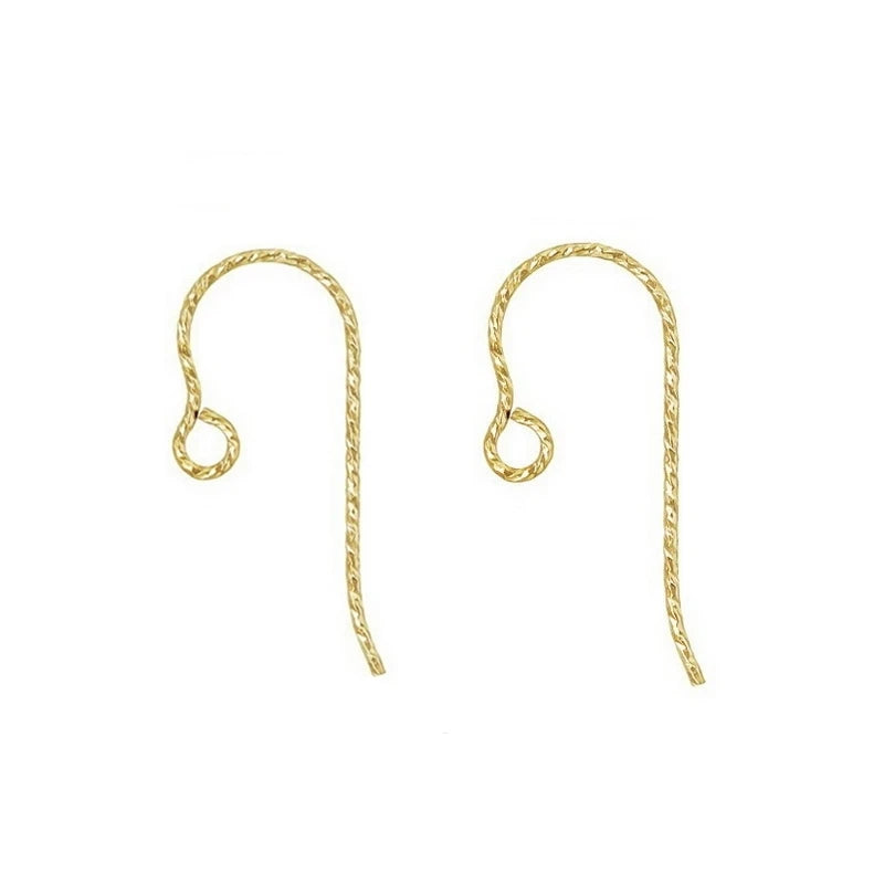 Jewelry 14K Gold Filled Pattern Earring Hook Jewelry Findings Ear Hooks