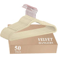 Gold Slim Velvet Hangers Luxury 50-Piece Plastic Clothes Hangers with Beige Hook Closet Organizer Wardrobe Shirt Hangers