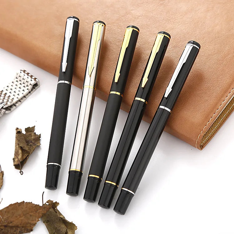 Office Supplies Metal Gel Pen 0.7mm Promotional Luxury Customized Logo Gift Stylo Pen Blue Black Ink