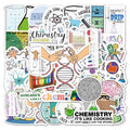 50Pcs Chemistry Lab Graffiti PVC Stickers for Child Notebook Laptop Bottle Diary Waterproof Custom Science Label