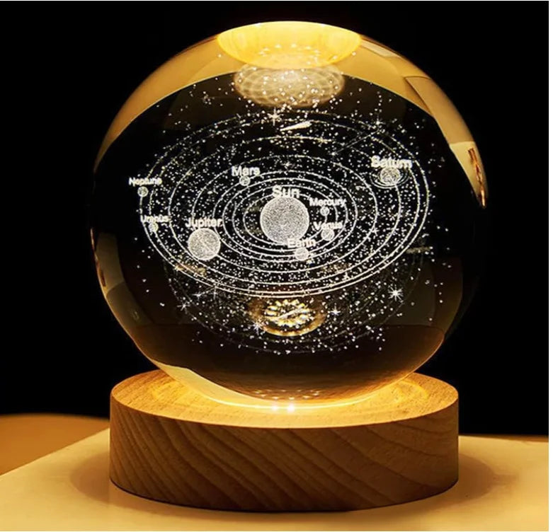 JAIYI Factory Direct USB Plug Warm Light Crystal Ball Night Light for Restaurant Coffee Decoration