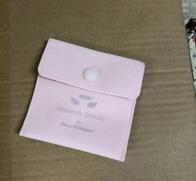 2026 New Cheap Jewelry Packaging Printed Velvet Flat Cloth Mini Bag Suede Jewelry Pouch with logo