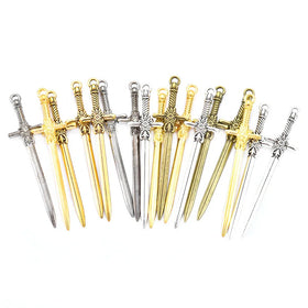 1.2cm*5cm Zinc Alloy China Ancient Swords Charm Pendant Metal Sabre for DIY Bracelet Necklace Keychain Jewelry Finding