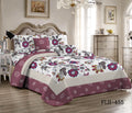 Cotton Quilted Bedspread Floral Pattern Microfiber for Home Use Made in China