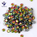 YANRUO Crystal Vitrail Medium Coror rainbow Bulk Glass Beads 16 Facet Rhinestones for Fabric Clothing