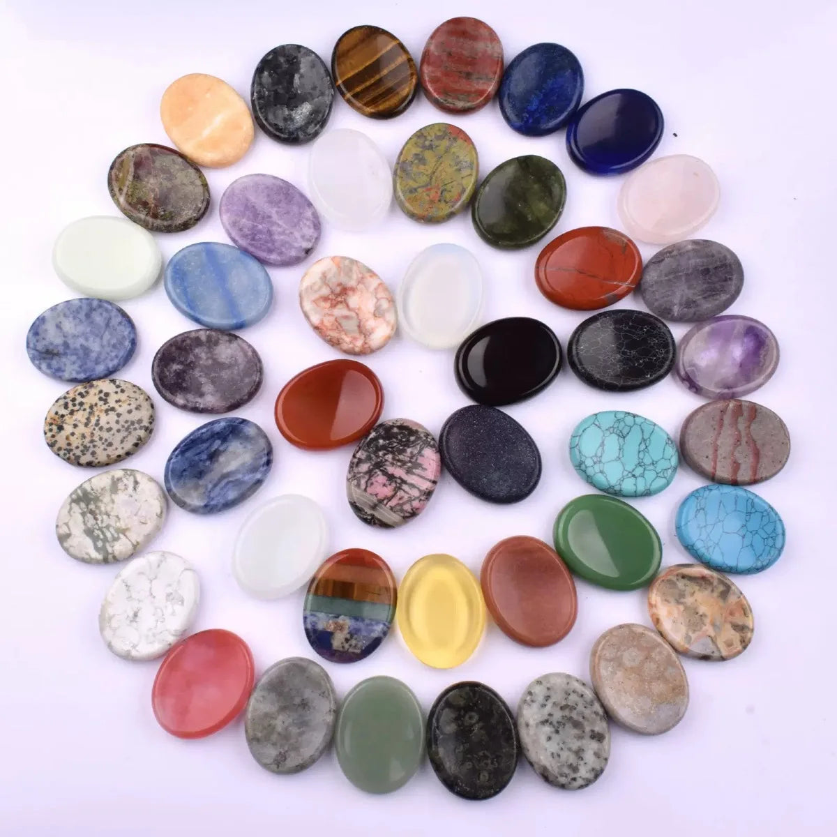 Crystals Wholesale Bulk Worry Stones Spiritual Products Multi Gemstone Thumb Press Healing Stone for Meditation