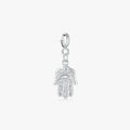 Modian 925 Sterling Silver Fine Jewelry Accessories Lucky Hand of Fatima Pendant Charm Fit Women Original DIY Bracelet Necklace