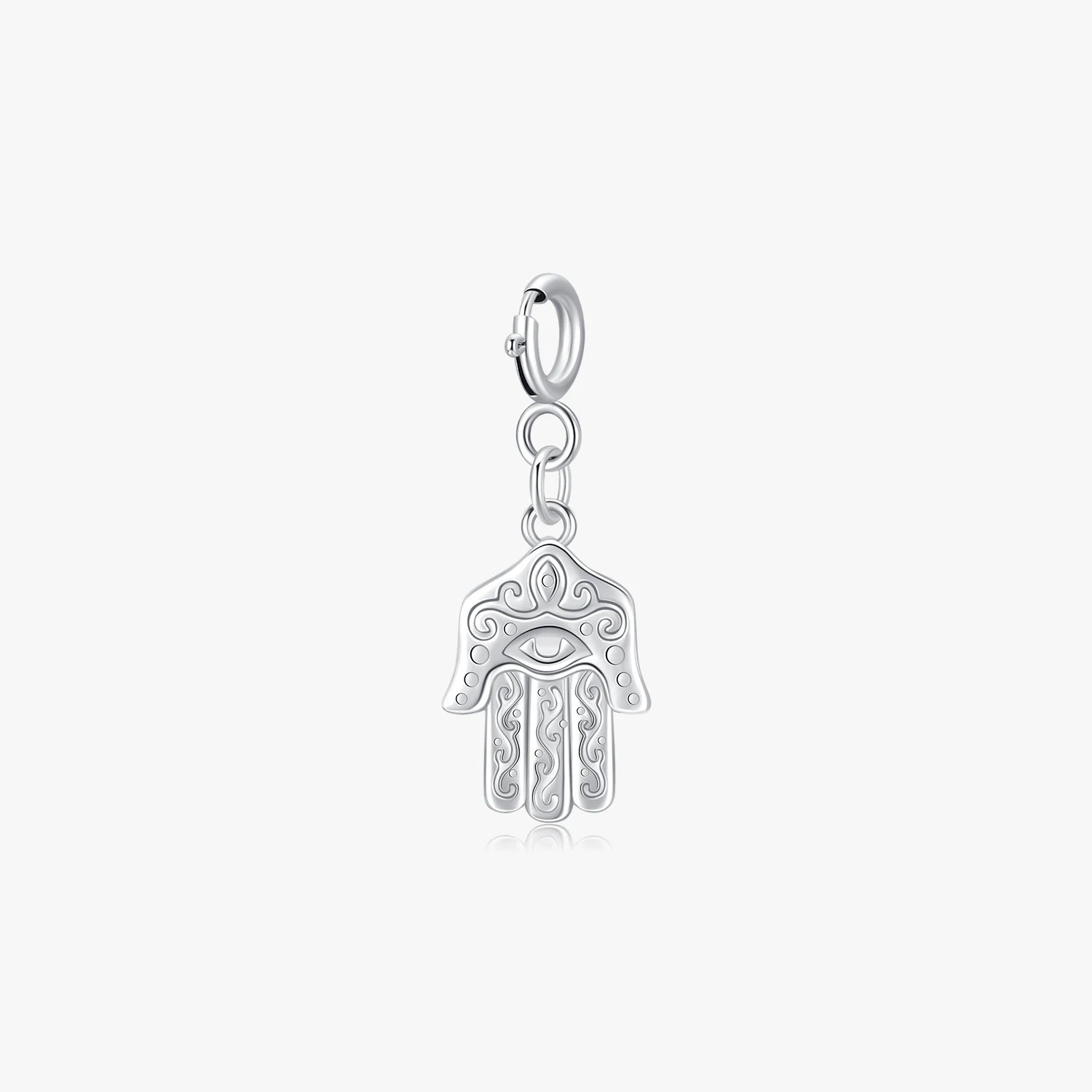 Modian 925 Sterling Silver Fine Jewelry Accessories Lucky Hand of Fatima Pendant Charm Fit Women Original DIY Bracelet Necklace