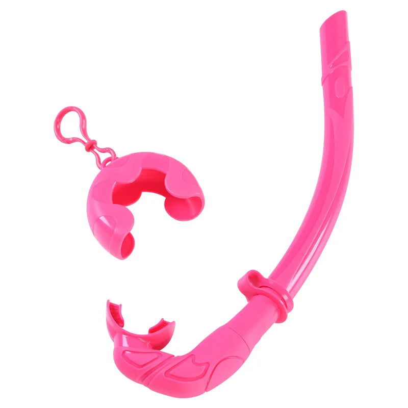 Hot Sale Portable Roll up Silicone Freediving Snorkel with Storage Case for Adults 25 Colors MegaBDM