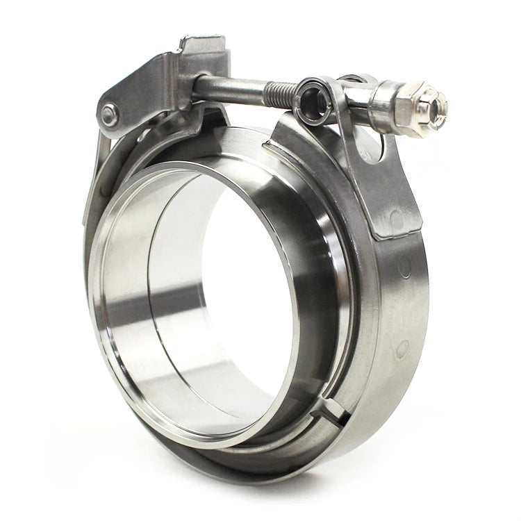 Exhaust Downpipe V Band Clamp 2.5" Quick Release v Band Clamp Kit Polished v Band Clamp Flange Quick Release Intercooler Clamp