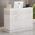 Modern Style White Color Commercial Reception Desk for Hotels Gyms Malls Small Cloth Stores