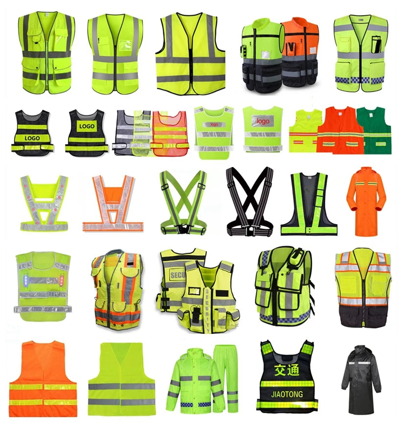 Reflex Vest With Pockets Fluorescent Yellow Safety High Vis Polo Shirt Hooded Women Jacket Industrial Safety Jacket