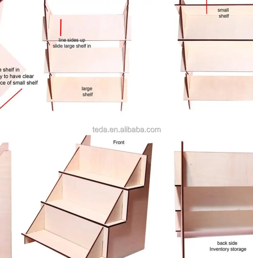 Laser Cut Wooden Collapsible Portable Display Shelves Are Perfect for Craft Fairs Shows Conventions and  Collectibles