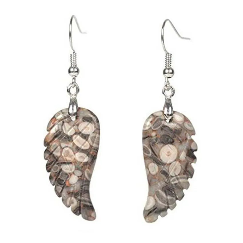 HZ Angel Wing Stylist Crystal Earrings Drop Dangle Ear Stud for Women Long Earring Jewelry