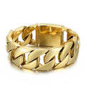 12mm/15mm/20mm/25mm/32mm Men's 316L Stainless Steel Gold Chunky Curb Cuban Link Chain Bracelet Gifts for Men Boys