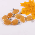 Huiying Gem necklace gemstone jewelry red aventurine sector shaped pendant for lovers jewelry