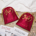 Custom Logo Printing Shiny Satin Dust Bag for Soft Drawstring  Gift Packing Silk Satin Pouch for Gift Toys