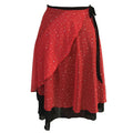 High-End Exquisite Women's 2-Layer Hip Scarf Wrap Waist Skirt Half Round Shape Adult Latin Ballet Practice Dancewear for Summer