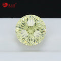 Wholesale Chrysanthemum Cut Cz Gems 5A Grade Yellow Color Round Special Cut Synthetic Stone Cubic Zirconia