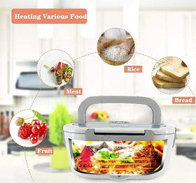 1.5L Food Warmer Lunch Box 3 in 1 Food Heater Portable Lunch Boxes with Insulation Bag for Car Truck Office