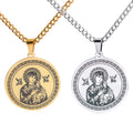 Gold Plated Stainless Steel Virgin Mary Necklace Saint Medal Christian Pendant Judas Pendant Virgen De Guadalupe