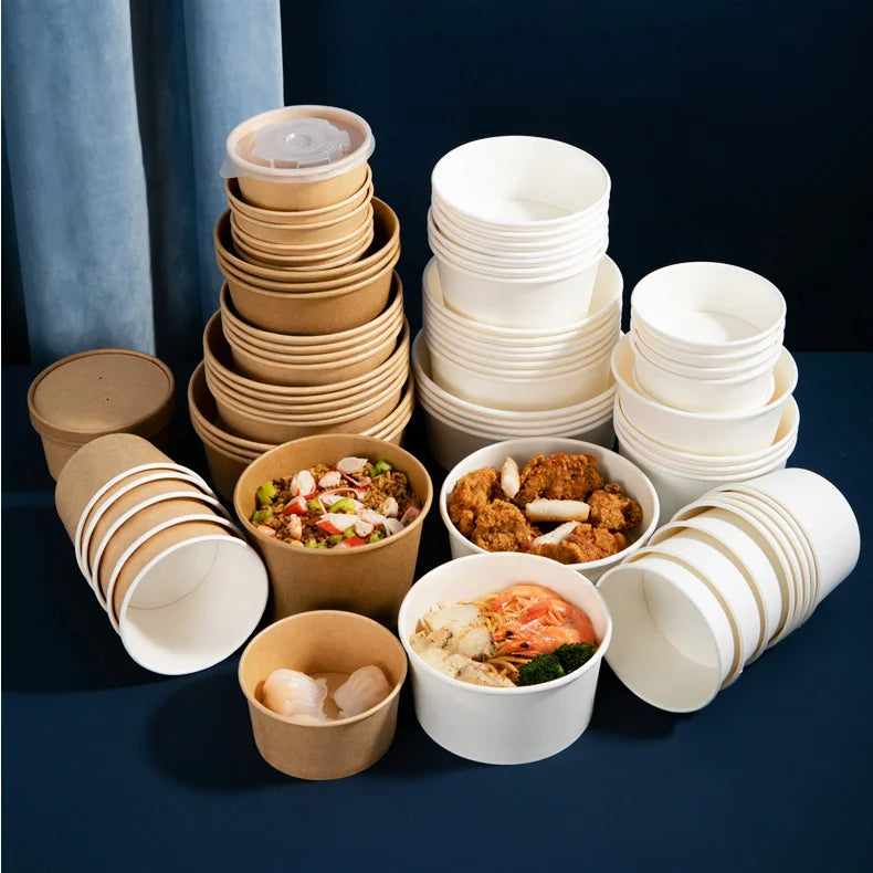 Best Sale Waterproof Heat Resistant 24oz Disposable Round and square Rice and Soup Bowl