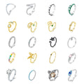 Jiang Yuan Fine Authentic 925 Sterling Silver CZ Design Rings Flower Zircon Sparkling Rings for Women Fine Jewelry Anniversary