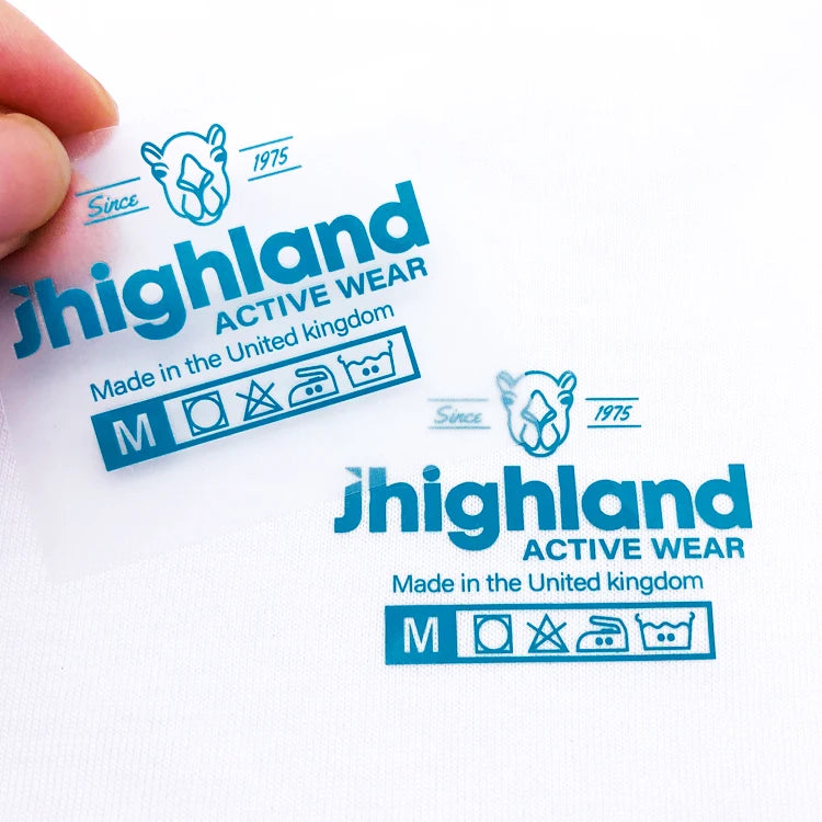 Custom Brand Logo Heat Transfer Labels Iron on Clothing Heat Transfer Neck Label Shirt Tags