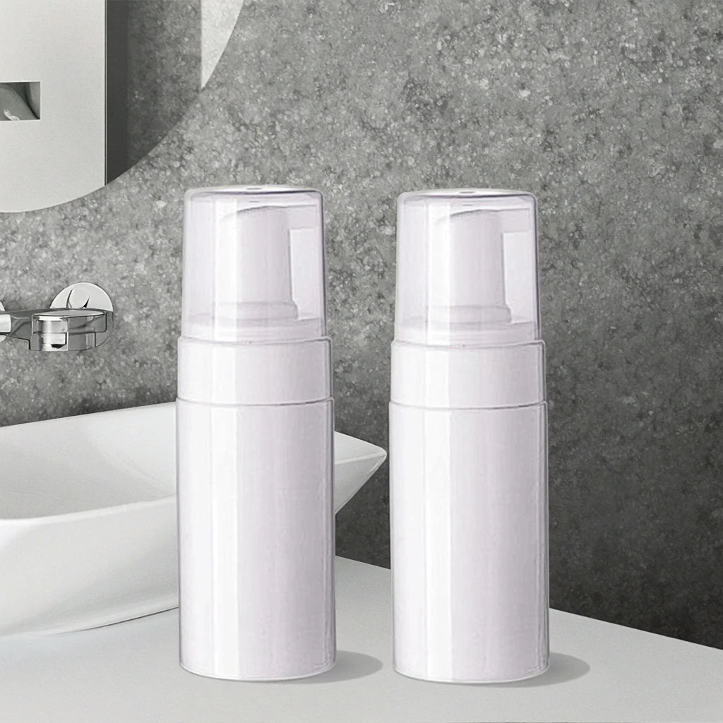 100ML Plastic Liquid Dispenser White for Bottles Foam Soap Hand Wash Face Cleanser Mousse Eyelash Shampoo Wigs
