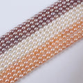 Natural Freshwater Pearl Strand 5-5.5mm White Pink Purple Rice Shape for Jewelry Making Loose Pearl Jewelry